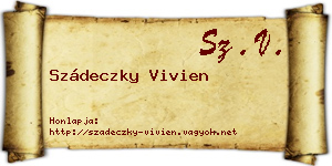Szádeczky Vivien névjegykártya