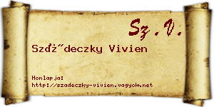 Szádeczky Vivien névjegykártya
