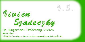 vivien szadeczky business card